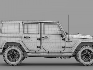 jeep wrangler unlimited chief jk 2017 3D Model