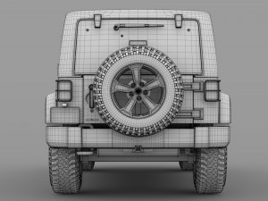 jeep wrangler unlimited chief jk 2017 3D Model