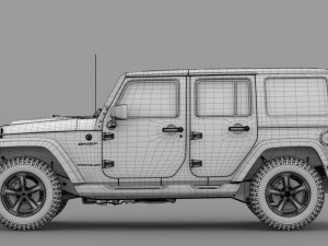 jeep wrangler unlimited chief jk 2017 3D Model