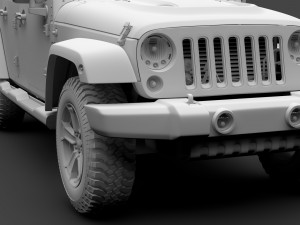 jeep wrangler unlimited chief jk 2017 3D Model