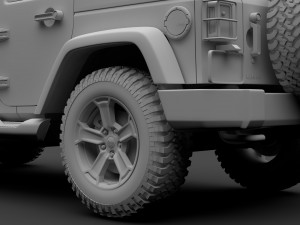 jeep wrangler unlimited chief jk 2017 3D Model