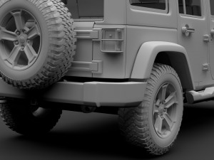 jeep wrangler unlimited chief jk 2017 3D Model