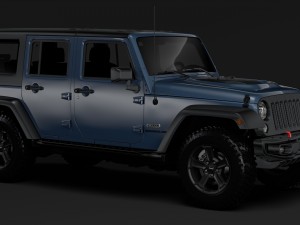 jeep wrangler unlimited rubicon recon jk 2017 Modelo 3D