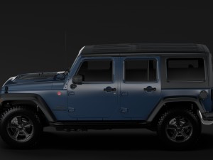 jeep wrangler unlimited rubicon recon jk 2017 Modelo 3D