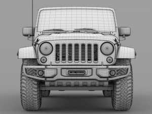 jeep wrangler unlimited rubicon recon jk 2017 Modelo 3D