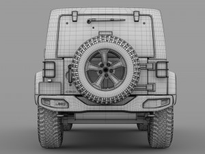jeep wrangler unlimited rubicon recon jk 2017 Modelo 3D