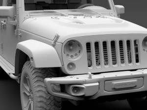 jeep wrangler unlimited rubicon recon jk 2017 Modelo 3D