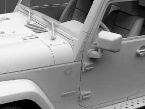 jeep wrangler unlimited rubicon recon jk 2017 Modelo 3D