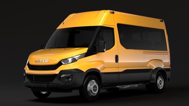 iveco daily minibus l2h2 2014-2016 3D Model .c4d .max .obj .3ds .fbx .stl .blend 