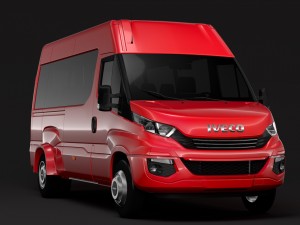 iveco daily minibus l3h2 2017 3D Model