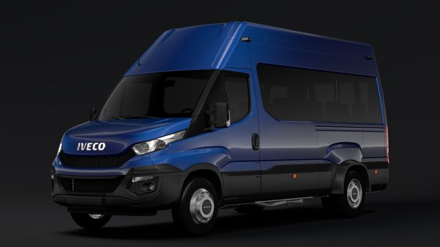 iveco daily minibus l3h3 2014 2016 Modello 3D .c4d .max .obj .3ds .fbx .stl .blend 