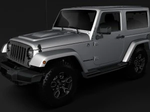 jeep wrangler smoky mountain jk 2017 3D Model