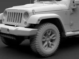 jeep wrangler smoky mountain jk 2017 3D Model