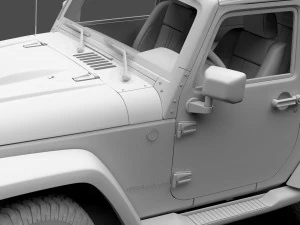 jeep wrangler smoky mountain jk 2017 3D Model