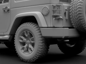 jeep wrangler smoky mountain jk 2017 3D Model