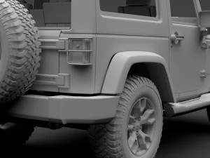 jeep wrangler smoky mountain jk 2017 3D Model