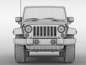 jeep wrangler smoky mountain jk 2017 3D Model