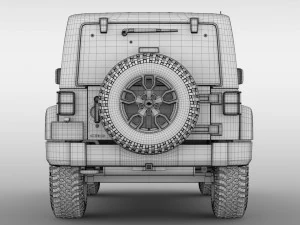 jeep wrangler smoky mountain jk 2017 3D Model