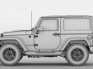 jeep wrangler smoky mountain jk 2017 3D Model