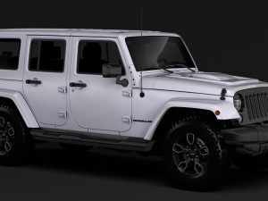 jeep wrangler unlimited smoky mountain jk 2017 Modelo 3D