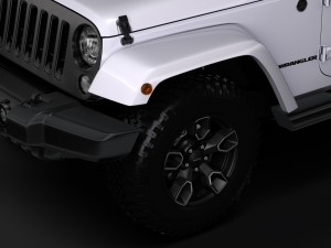 jeep wrangler unlimited smoky mountain jk 2017 Modelo 3D