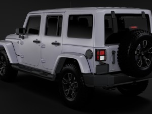jeep wrangler unlimited smoky mountain jk 2017 Modelo 3D