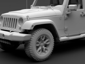 jeep wrangler unlimited smoky mountain jk 2017 Modelo 3D