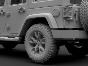 jeep wrangler unlimited smoky mountain jk 2017 Modelo 3D
