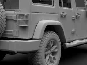 jeep wrangler unlimited smoky mountain jk 2017 Modelo 3D