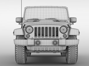 jeep wrangler unlimited smoky mountain jk 2017 Modelo 3D