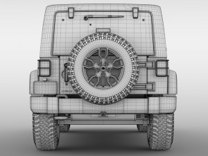 jeep wrangler unlimited smoky mountain jk 2017 Modelo 3D