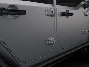 jeep wrangler unlimited willys wheeler jk 2017 Model 3D