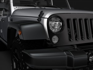 jeep wrangler unlimited willys wheeler jk 2017 Model 3D
