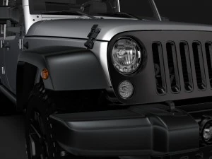 jeep wrangler unlimited willys wheeler jk 2017 3D Model