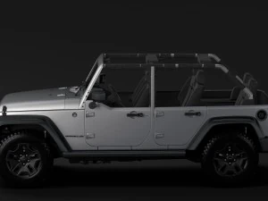 jeep wrangler unlimited willys wheeler jk 2017 3D Model