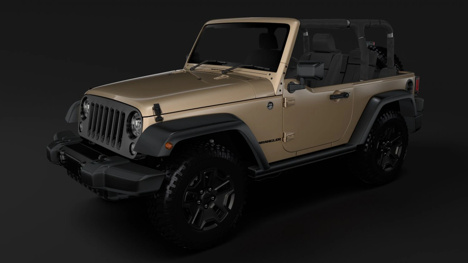 jeep wrangler willys wheeler jk 2017 3D Model .c4d .max .obj .3ds .fbx .stl .blend 
