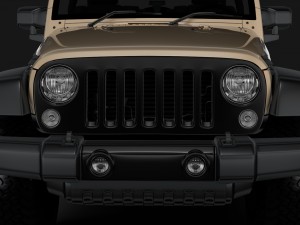 jeep wrangler willys wheeler jk 2017 3D Model