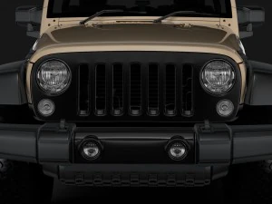 jeep wrangler willys wheeler jk 2017 3D Model