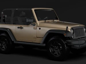 jeep wrangler willys wheeler jk 2017 3D Model