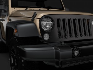 jeep wrangler willys wheeler jk 2017 3D Model