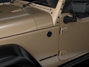 jeep wrangler willys wheeler jk 2017 3D Model