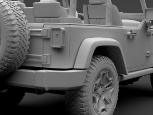 jeep wrangler willys wheeler jk 2017 3D Model
