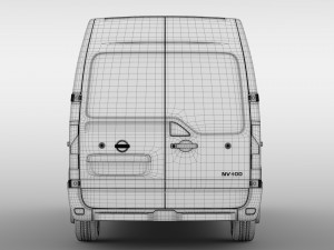 nissan nv 400l3h2 van 2017 Modello 3D