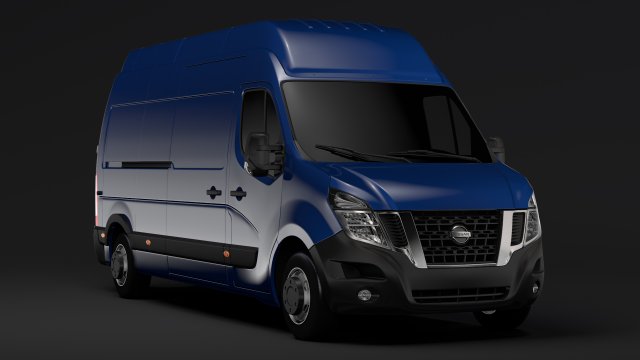 nissan nv 400 l3h3 van 2017 3Dモデル .c4d .max .obj .3ds .fbx .stl .blend 