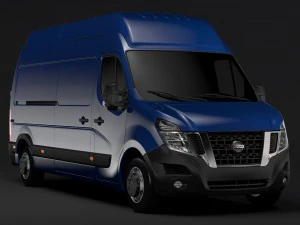 nissan nv 400 l3h3 van 2017 3D Model