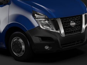 nissan nv 400 l3h3 van 2017 3Dモデル