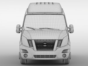 nissan nv 400 l3h3 van 2017 3Dモデル
