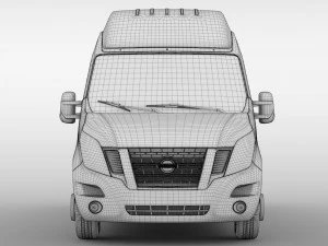 nissan nv 400 l3h3 van 2017 3D Model