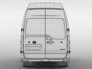 nissan nv 400 l3h3 van 2017 3D Model