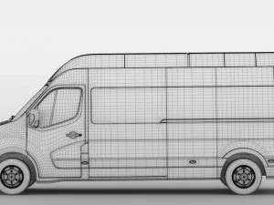 nissan nv 400 l3h3 van 2017 3D Model